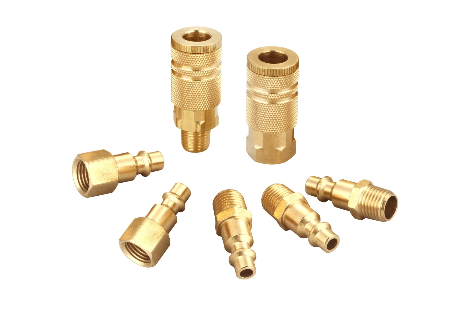 T TANYA HARDWARE Air Hose Fittings Quick Connect Brass Air Coupler and Plug K...