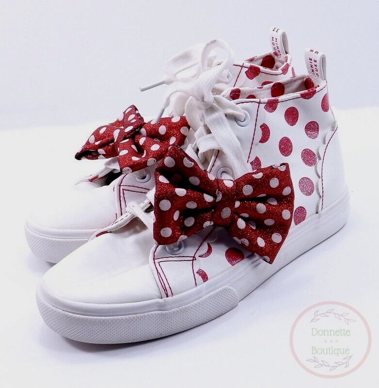 SAOLA Sneakers Disney Minnie Mo Ground Up alte rosse e bianche a pois taglia 3 ottime condizioni