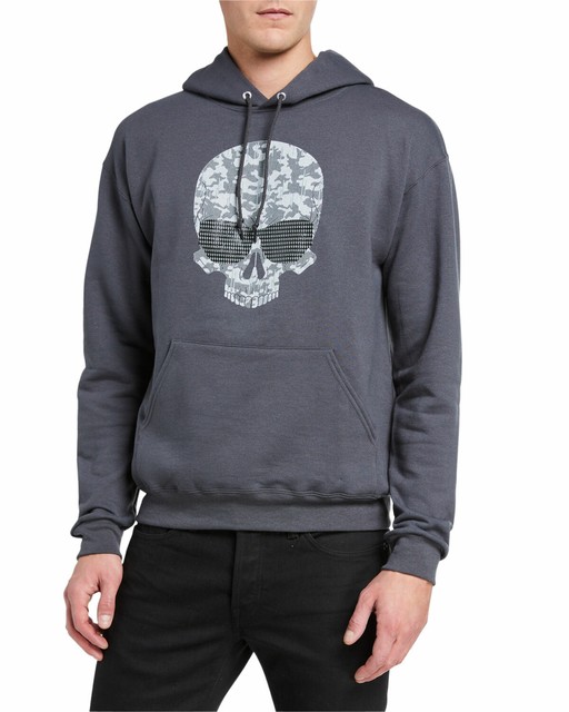 Karl Lagerfeld Men's Skull Camo Hoodie 