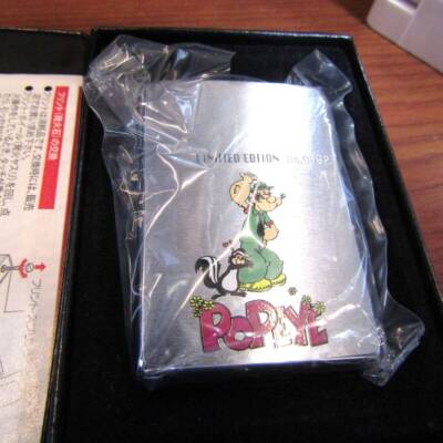 Zippo lighter, Popeye limited edition, made in 1998, unused