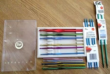 LOT 18 KNITTING NEEDLES~BOYE & BATES~SINGLE & DOUBLE POINT ALUMINUM~NEW & USED