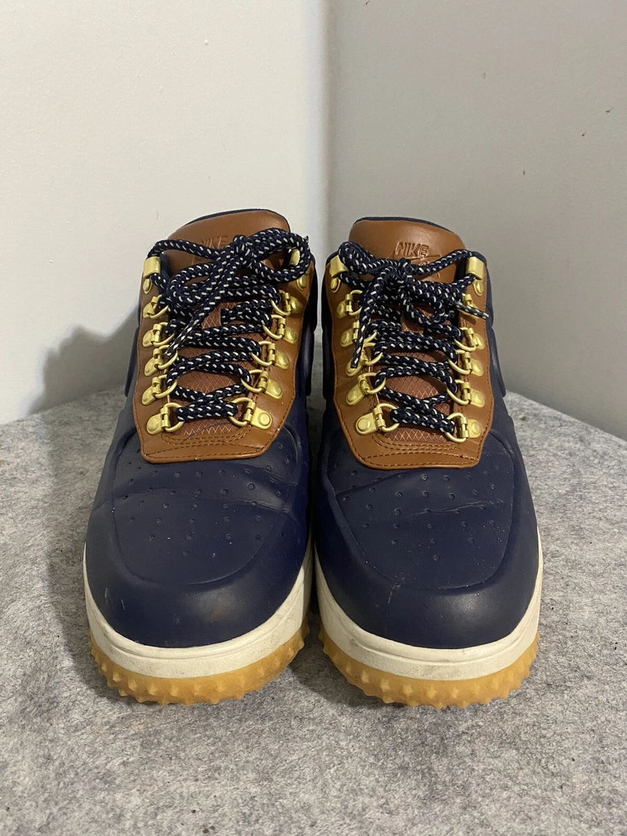 Nike Lunar Force 1 Duck boot Low Obsidian Blue AA1125 400 Mens Size 10