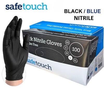 Extra starke schwarze Nitril puder- & latexfreie Einweghandschuhe Tattoo Mechaniker