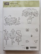 Stampin Up FLYING HOME Bird Nest, Bird house Retired NEW