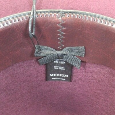 Goorin Love Song Brim Fedora WOOL Hat *MAROON* SZ MED | eBay display picture 1