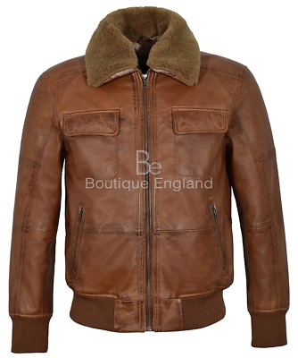 Herren AIR Force Pilotenjacke Bomber hellbraun Ingwerfell Flieger Cockpit Stil 6446