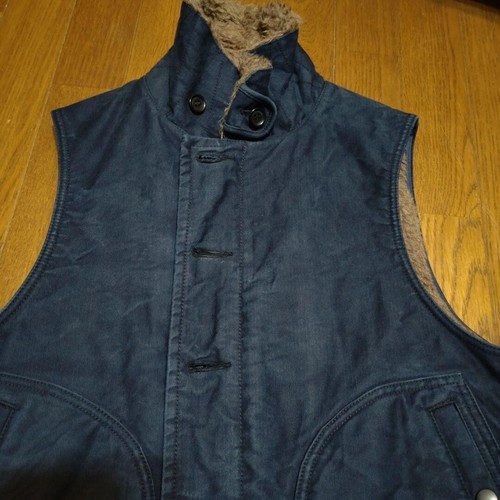 Iron Heart Ihv-35 N-1 Vest Navy Blue Mens Fleece Small From Japan - Picture 3 of 15