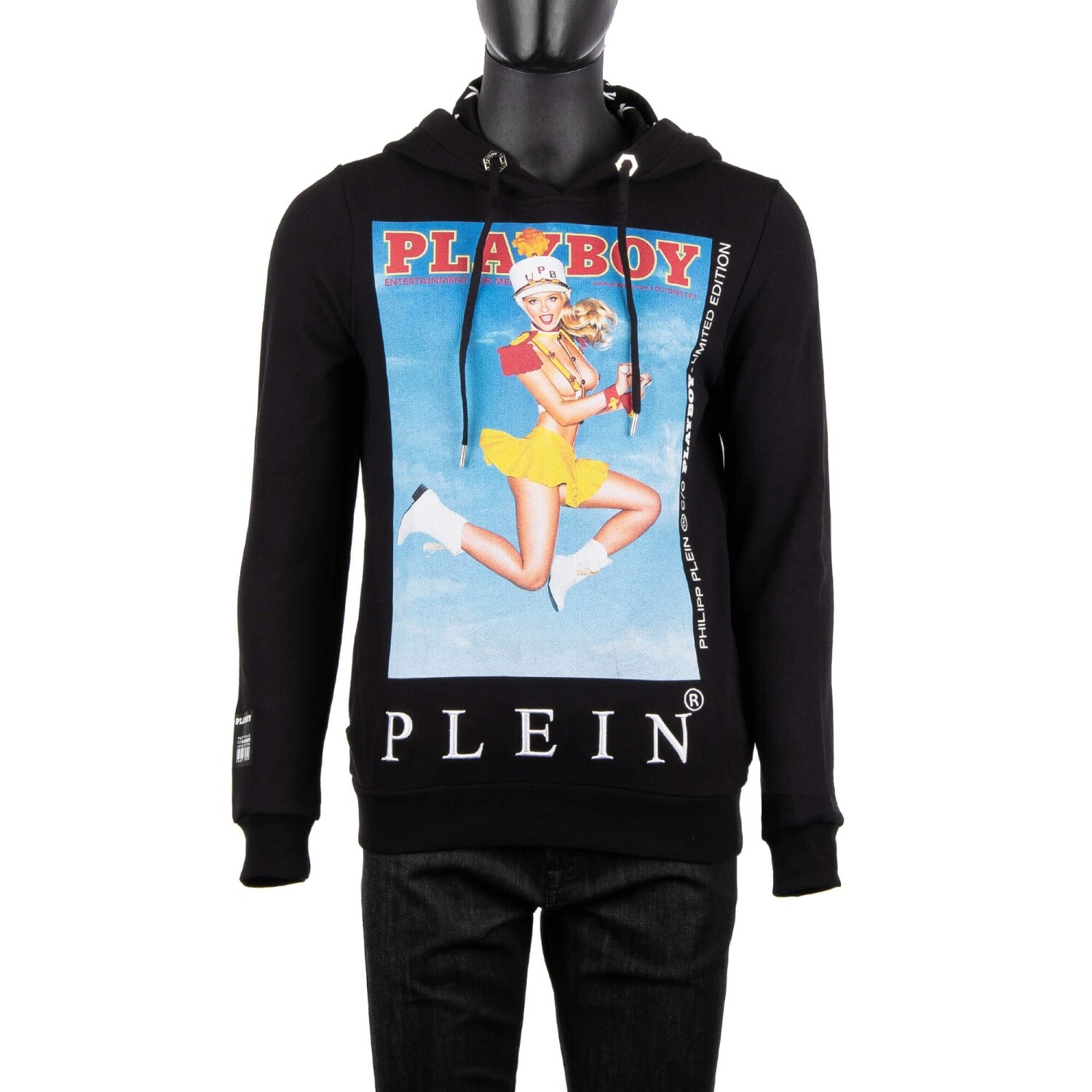 Толстовка с вышивкой логотипа PHILIPP PLEIN x PLAYBOY Carly Lauren College черная 08396 45490₽