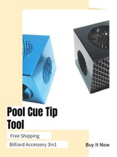 Billiard Pool Cue Tip Tool Scuffer/Shaper/Aerator Billiard Accessory 3in1