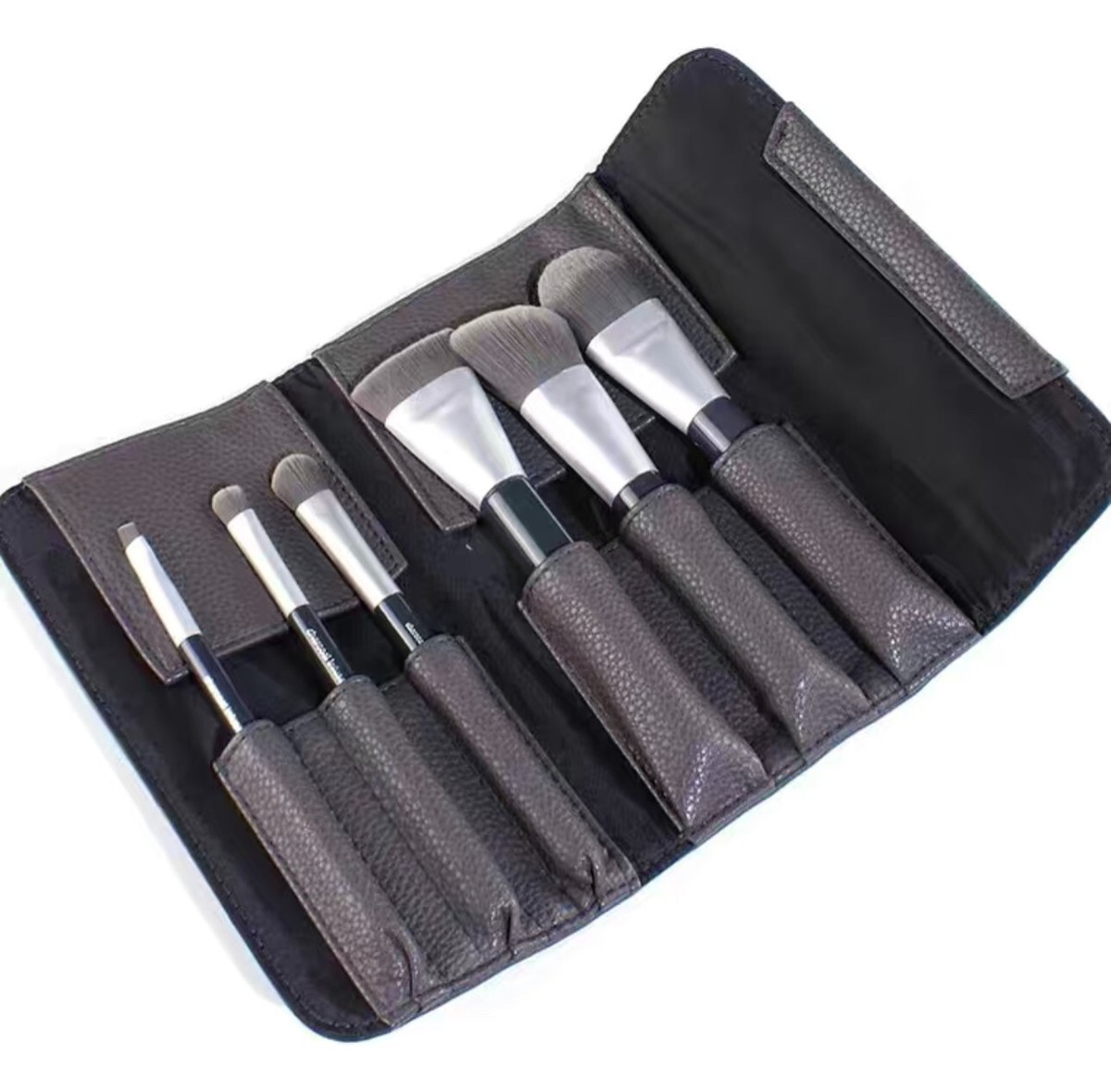 SEPHORA COLLECTION Deluxe Charcoal Antibacterial Brush Set – Travel Size – Gray – NWT Authentic