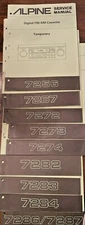 ALPINE  7274 7282     SERVICE MANUAL   U PICK MODEL#