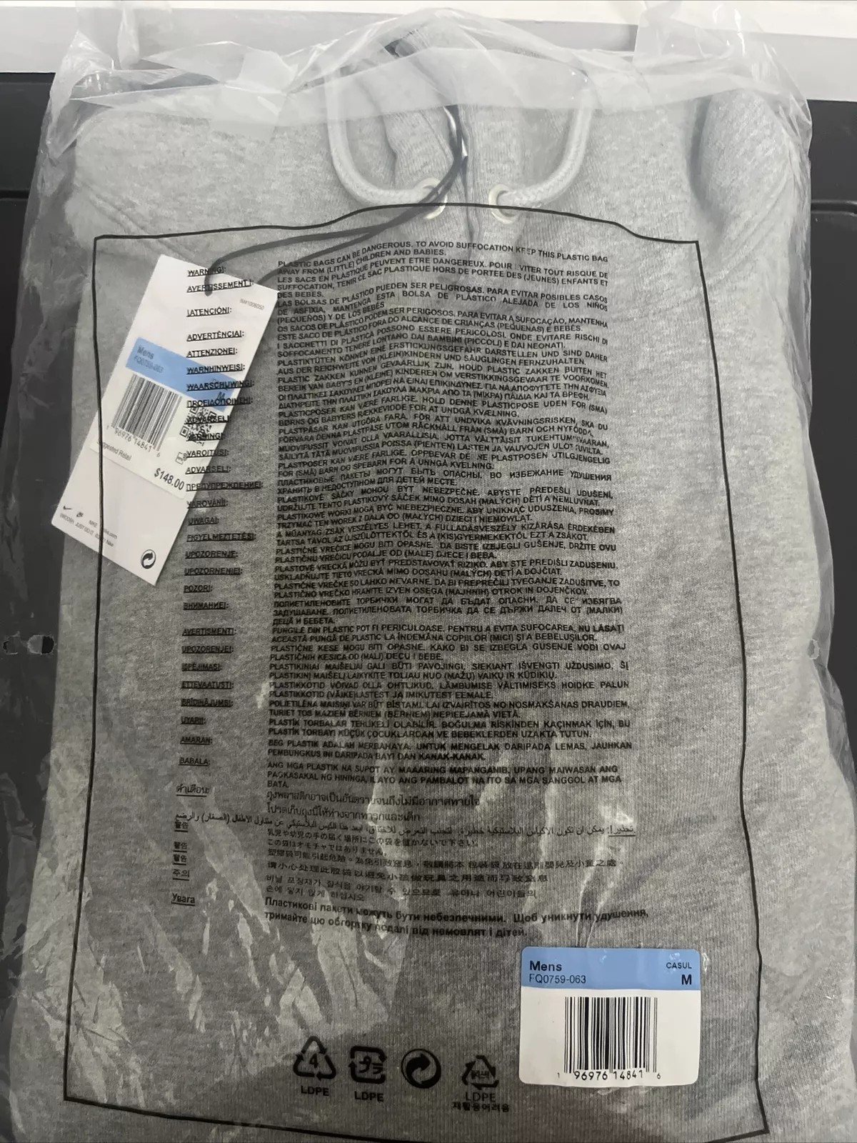 Sweat à capuche Nike Supreme gris bruyère moyenne Ss24