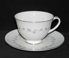 Royal Doulton China CADENCE Footed Cup and Saucer Set (1007)