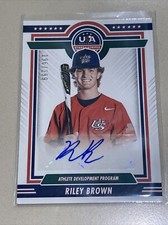RILEY BROWN 2022 Panini Stars & Stripes Auto /299 #ADP1-RB USA National Team