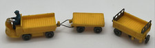 Original Wiking Modellauto - Alter Gepäckwagen mit Fahrer Figur - Gelb - 3x 1:87