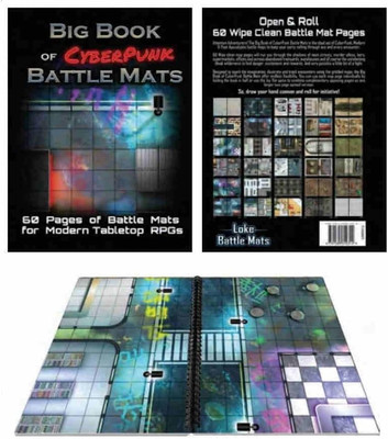 Loke Giant Book of Cyberpunk Battle Mats , Red
