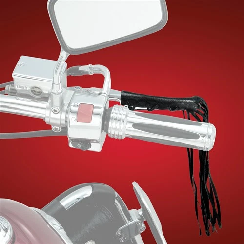 Honda Shadow 750 1100 SPIRIT AERO Clutch Brake Lever Leather 12"Fringe/Tassels - Image 2 of 2