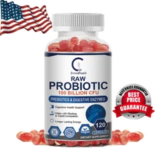 120Pcs Probiotics Digestive Enzymes 100 Billion CFU Capsules Help With Bloating