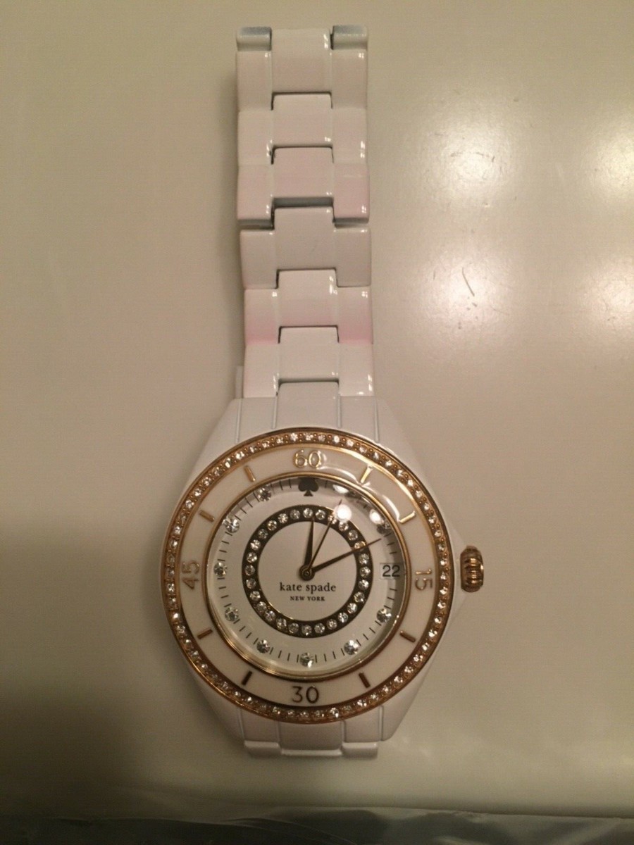 Kate Spade White Live Colorfully Rhinestone Watch Amazon.com: Kate Spade New York Women main image 4