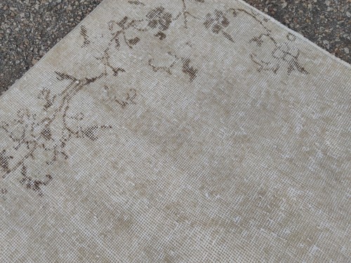 4x6 Oushak Rug, Beige Turkish Rug, Handmade Wool Rug, Gift Rugs For Bedroom - Picture 7 of 11