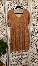 Women’s Brown Printed Dress Medium 