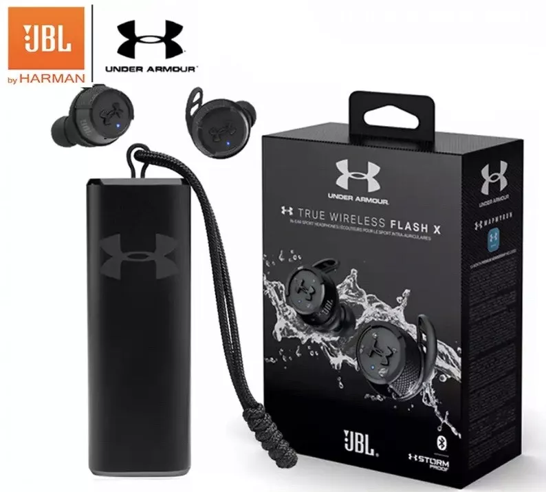 JBL Under Armour True Wireless Flash X Bluetooth Earbuds Black
