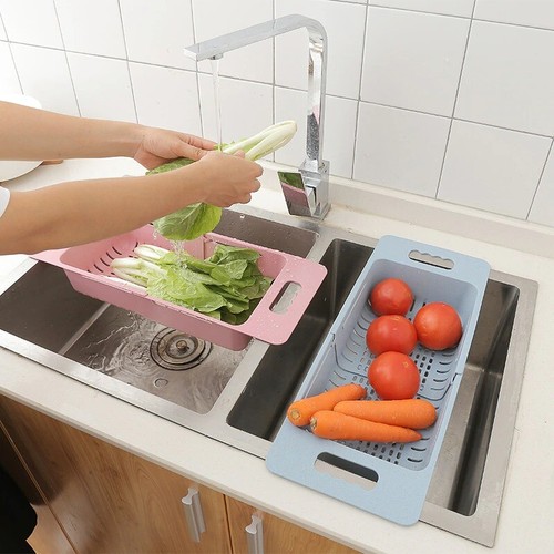 Sink Drain Washing Vegetable Fruit Plastic Rack Kitchen Accessories Organizer - Picture 5 of 11
