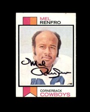 MEL RENFRO Hand Signed 1973 Topps Dallas Cowboys Autographed