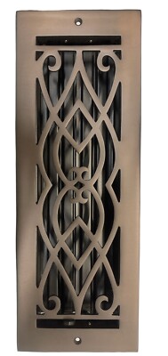 Signature Hardware Solid Brass Wall Pre-Drilled Vent Cover Louvers 4'' X 14''