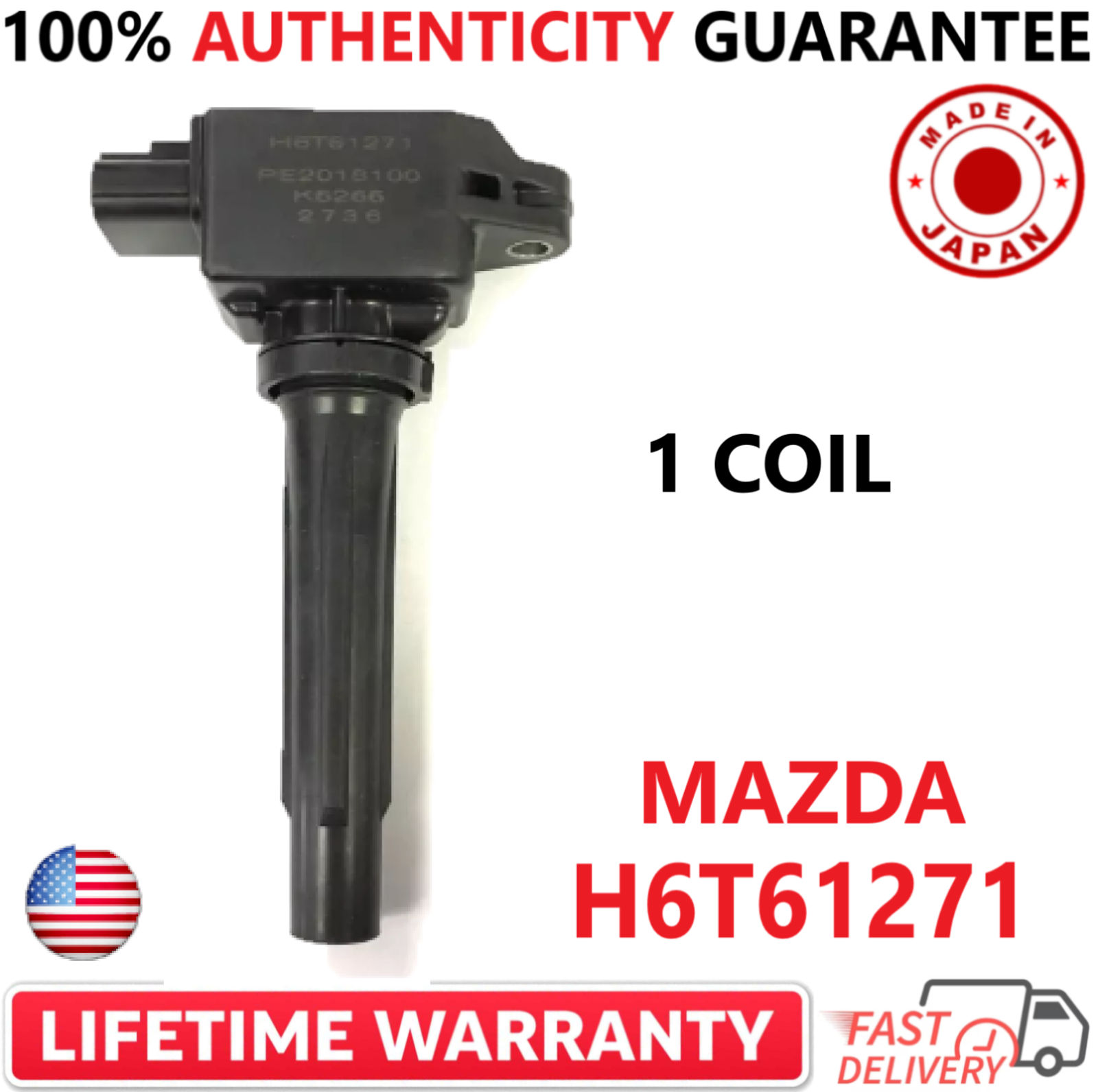 OEM Mazda Ignition Coil 2013-2016 CX-3 CX-5 3 6 I4 H6T61271
