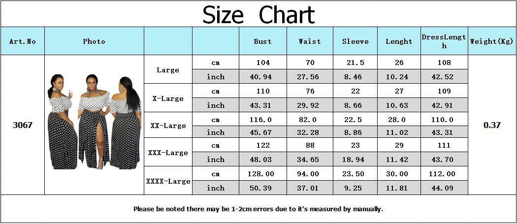 Image 11 - Women Plus Size Evening Cocktail Dress Crop Tops Slit Skirt Costume Dot Clubwear