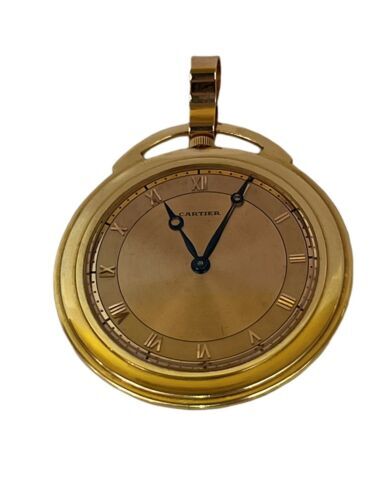 IWC International Watch Co. Cartier 18k Yellow Gold 19s Thin Pocket Watch 1940\'s IWC International Watch Co. Cartier 18k Yellow Gold 19s Thin  main image 2
