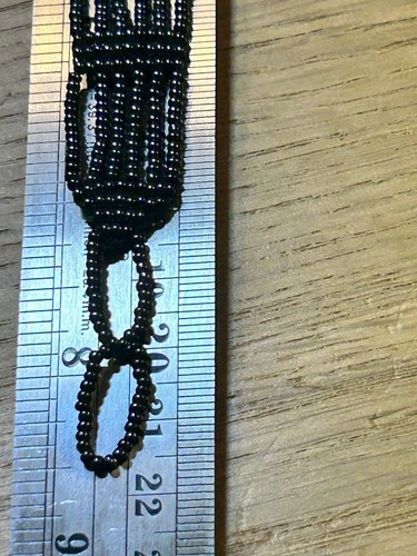 Vintage Beaded Black Cuff Bracelet - Picture 16 of 16
