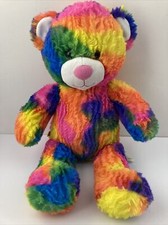 Build-A-Bear Rainbow Teddy Bear Plush LGBTQ Pride Colorful Stuffed Animal BAB