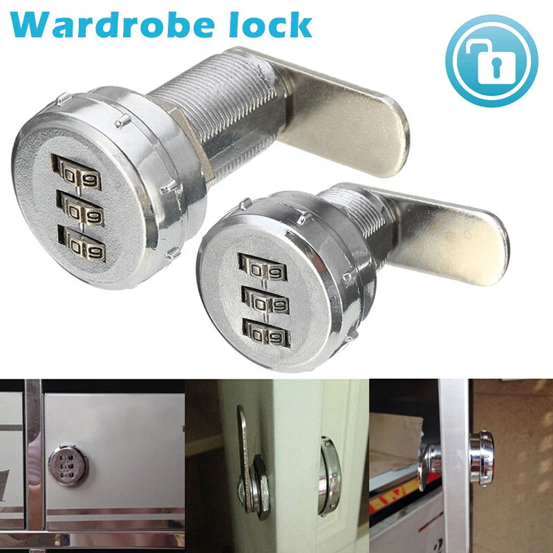 3 Digit Combination Password Box Lock 20-30mm Cam Code Lock for Mailbox Cabinet