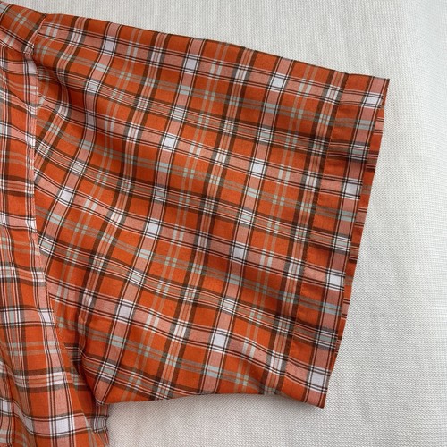 Jay Jays Short Sleeve Shirt Men Size XLarge Orange Check Casual Dress Surf Skate - Picture 7 of 10