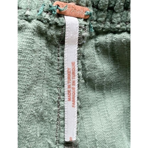 Free People Missing From Me Corduroy Barrel Pants S Green Baggy Boho Coastal - Picture 10 of 13