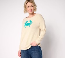 Belle by Kim Gravel Harbor Island Sweater Sand Bar L New