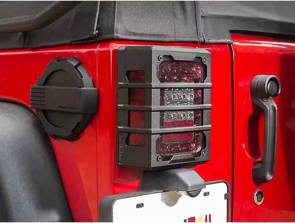 Rugged Ridge Euro Guard Kit Tail Light Black 76-06 Jeep CJ/Wrangler YJ/TJ Foto 2 de 4