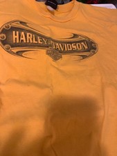 Men's Harley Davidson Hughesville MD T-Shirt XL Made in USA Yellow -LOT1-30