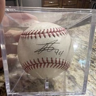 Julio Rodriguez Autographed Baseball On Sweet spot