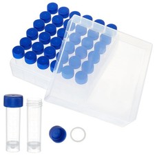 36Pcs 5Ml Tubes Plastic Vials with Screw Caps Small Sample Tubes Test6638