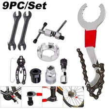 Bike Repair Tool Kit Crank Chain Cutter Extractor Bracket Freewheel Puller