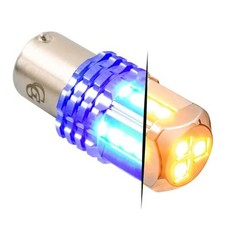 70752 1157 Dual Color 15 LED Tower Bulb, 12V Single Pack Amber/Blue