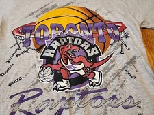 Vintage Toronto Raptors 1994 Tee Medium Inaugural Season NBA 90s Basketball Rare