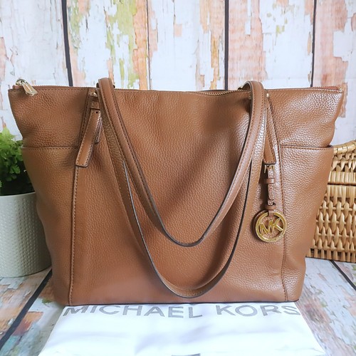 MICHAEL KORS Tote Laptop Work Bag JET SET Shoulder Tan Leather & Dust Bag FitsA4 - Picture 10 of 15