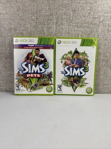 The Sims 3/The Sims 3 Pets Xbox 360 2 Game Lot Tested