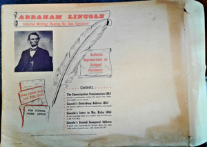 Abraham Lincoln selected writings bearing signature 1956 parchment set of 4
