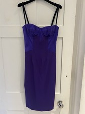 Vintage super rare Dolce & Gabbana corseted purple bodycon midi dress IT40 UK6