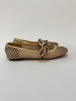 Dior Beige Mesh Miss J'adior Ballet Flats Size 36 EU/ 6 US / 3 US